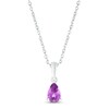 Thumbnail Image 1 of Amethyst Birthstone Necklace Sterling Silver 18&quot;