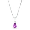 Thumbnail Image 0 of Amethyst Birthstone Necklace Sterling Silver 18"