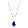 Thumbnail Image 0 of Blue Lab-Created Sapphire Birthstone Necklace Sterling Silver 18"