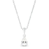 Thumbnail Image 1 of White Lab-Created Sapphire Birthstone Necklace Sterling Silver 18&quot;