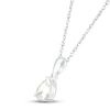 Thumbnail Image 2 of White Lab-Created Sapphire Birthstone Necklace Sterling Silver 18&quot;