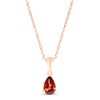 Thumbnail Image 1 of Garnet Birthstone Necklace 10K Rose Gold 18"