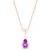Thumbnail Image 0 of Amethyst Birthstone Necklace 10K Rose Gold 18"