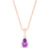 Thumbnail Image 0 of Amethyst Birthstone Necklace 10K Rose Gold 18"