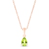 Thumbnail Image 0 of Peridot Birthstone Necklace 10K Rose Gold 18"