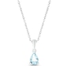 Thumbnail Image 0 of Aquamarine Birthstone Necklace 10K White Gold 18"