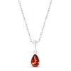 Thumbnail Image 1 of Garnet Birthstone Necklace 10K White Gold 18"