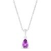 Thumbnail Image 0 of Amethyst Birthstone Necklace 10K White Gold 18"