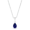 Thumbnail Image 1 of Blue Lab-Created Sapphire Birthstone Necklace 10K White Gold 18&quot;