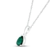 Thumbnail Image 2 of Lab-Created Emerald Birthstone Necklace 10K White Gold 18"