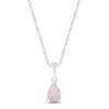 Thumbnail Image 1 of Lab-Created Opal Birthstone Necklace 10K White Gold 18&quot;