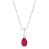 Thumbnail Image 0 of Lab-Created Ruby Birthstone Necklace 10K White Gold 18"