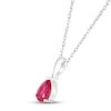 Thumbnail Image 1 of Lab-Created Ruby Birthstone Necklace 10K White Gold 18"