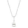Thumbnail Image 0 of White Lab-Created Sapphire Birthstone Necklace 10K White Gold 18"