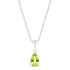 Thumbnail Image 1 of Peridot Birthstone Necklace 10K White Gold 18&quot;