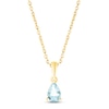 Thumbnail Image 1 of Aquamarine Birthstone Necklace 10K Yellow Gold 18&quot;