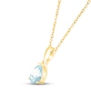 Thumbnail Image 2 of Aquamarine Birthstone Necklace 10K Yellow Gold 18&quot;