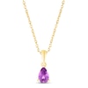 Thumbnail Image 1 of Amethyst Birthstone Necklace 10K Yellow Gold 18&quot;