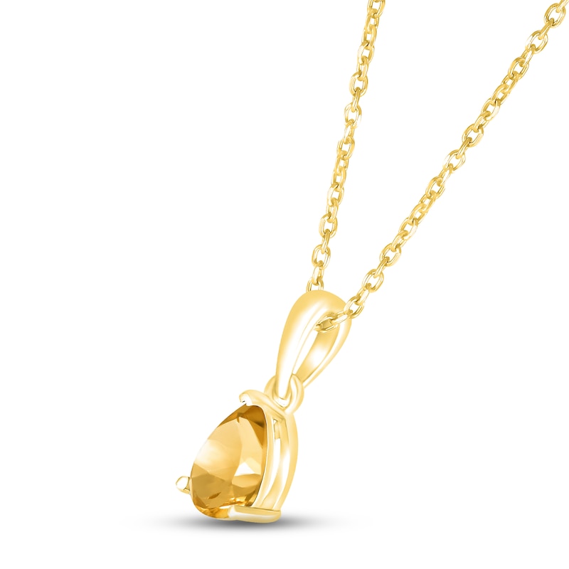 Main Image 2 of Citrine Birthstone Necklace 10K Yellow Gold 18&quot;