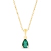 Thumbnail Image 1 of Lab-Created Emerald Birthstone Necklace 10K Yellow Gold 18&quot;