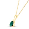Thumbnail Image 1 of Lab-Created Emerald Birthstone Necklace 10K Yellow Gold 18"