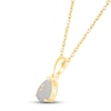Thumbnail Image 1 of Lab-Created Opal Birthstone Necklace 10K Yellow Gold 18"