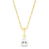 Thumbnail Image 0 of White Lab-Created Sapphire Birthstone Necklace 10K Yellow Gold 18"