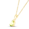 Thumbnail Image 2 of Peridot Birthstone Necklace 10K Yellow Gold 18&quot;