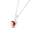 Thumbnail Image 1 of Garnet Birthstone Necklace Sterling Silver 18"