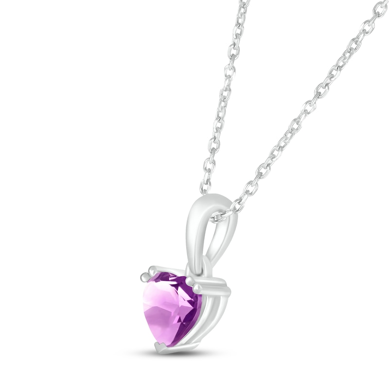 Main Image 2 of Amethyst Birthstone Necklace Sterling Silver 18&quot;