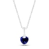 Thumbnail Image 1 of Blue Lab-Created Sapphire Birthstone Necklace Sterling Silver 18&quot;