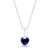 Thumbnail Image 0 of Blue Lab-Created Sapphire Birthstone Necklace Sterling Silver 18"