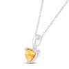 Thumbnail Image 2 of Citrine Birthstone Necklace Sterling Silver 18"