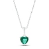 Thumbnail Image 1 of Lab-Created Emerald Birthstone Necklace Sterling Silver 18&quot;