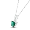 Thumbnail Image 2 of Lab-Created Emerald Birthstone Necklace Sterling Silver 18&quot;