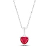 Thumbnail Image 0 of Lab-Created Ruby Birthstone Necklace Sterling Silver 18"