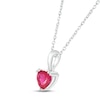 Thumbnail Image 2 of Lab-Created Ruby Birthstone Necklace Sterling Silver 18&quot;