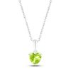 Thumbnail Image 1 of Peridot Birthstone Necklace Sterling Silver 18"