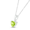 Thumbnail Image 2 of Peridot Birthstone Necklace Sterling Silver 18"