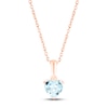 Thumbnail Image 0 of Aquamarine Birthstone Necklace 10K Rose Gold 18"