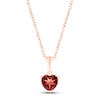 Thumbnail Image 0 of Garnet Birthstone Necklace 10K Rose Gold 18"