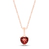 Thumbnail Image 1 of Garnet Birthstone Necklace 10K Rose Gold 18&quot;