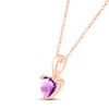 Thumbnail Image 2 of Amethyst Birthstone Necklace 10K Rose Gold 18"