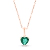 Thumbnail Image 1 of Lab-Created Emerald Birthstone Necklace 10K Rose Gold 18&quot;