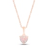Thumbnail Image 1 of Lab-Created Opal Birthstone Necklace 10K Rose Gold 18"