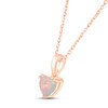 Thumbnail Image 2 of Lab-Created Opal Birthstone Necklace 10K Rose Gold 18"