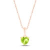 Thumbnail Image 0 of Peridot Birthstone Necklace 10K Rose Gold 18"