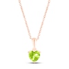 Thumbnail Image 1 of Peridot Birthstone Necklace 10K Rose Gold 18"
