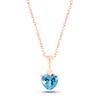Thumbnail Image 0 of Swiss Blue Topaz Birthstone Necklace 10K Rose Gold 18"