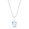 Thumbnail Image 1 of Aquamarine Birthstone Necklace 10K White Gold 18&quot;